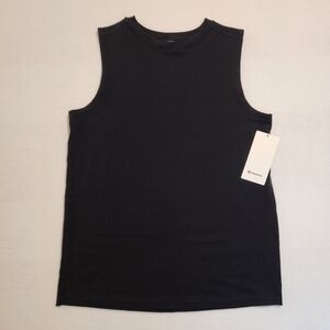 Lululemon All Yours Organic Cotton Athletica Black Tank Top Large